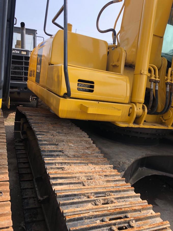5.5 কিলোমিটার / এইচ গতি 107KW PC220-7 ক্রলারের ব্যবহৃত কোমাটসু খননকারক 0